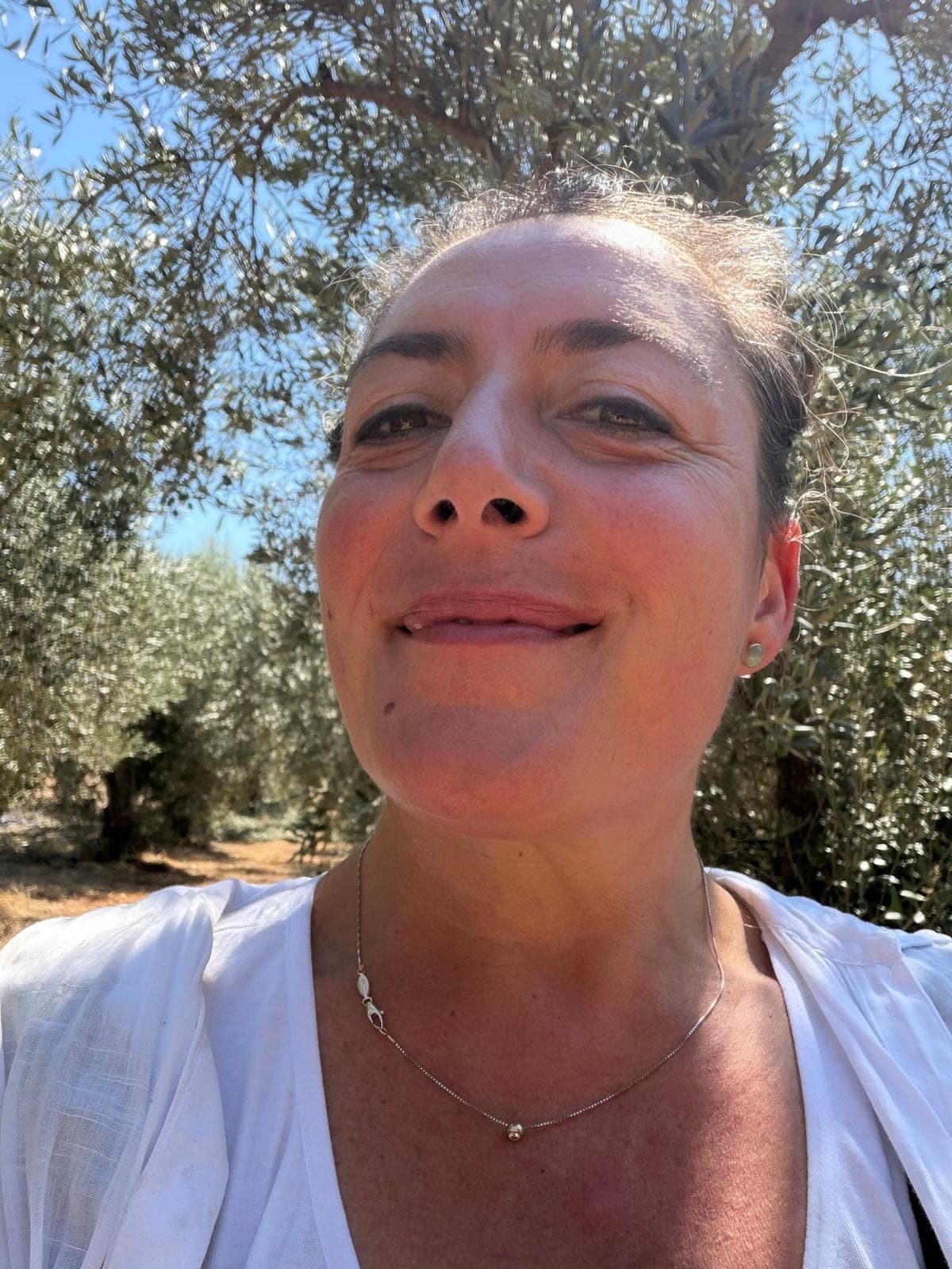 A sunny moment beneath the olive trees